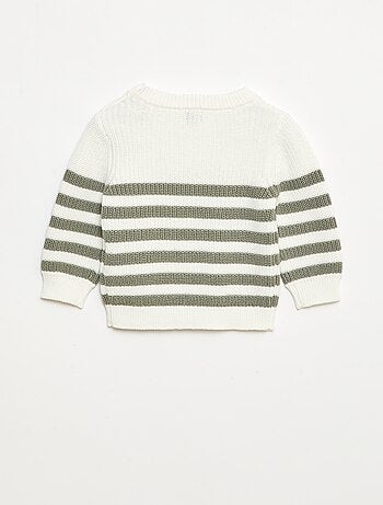 Pull à rayures en coton