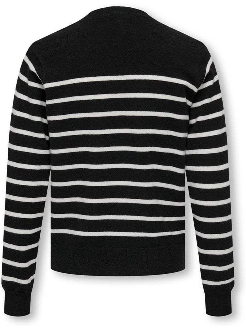Pull à Rayures Fille Kids ONLY Noir - Kiabi
