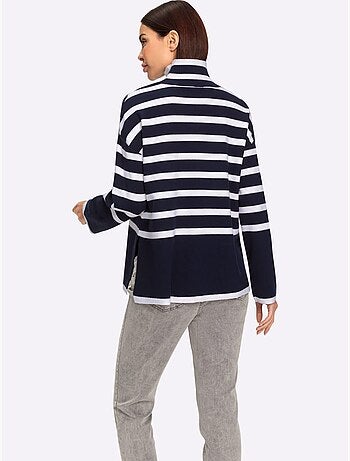 Pull à Rayures Motif à Rayures Mode - Taille Standard - Helline