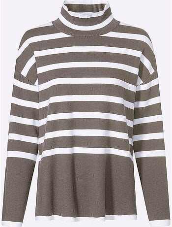 Pull à Rayures Motif à Rayures Mode - Taille Standard - Helline