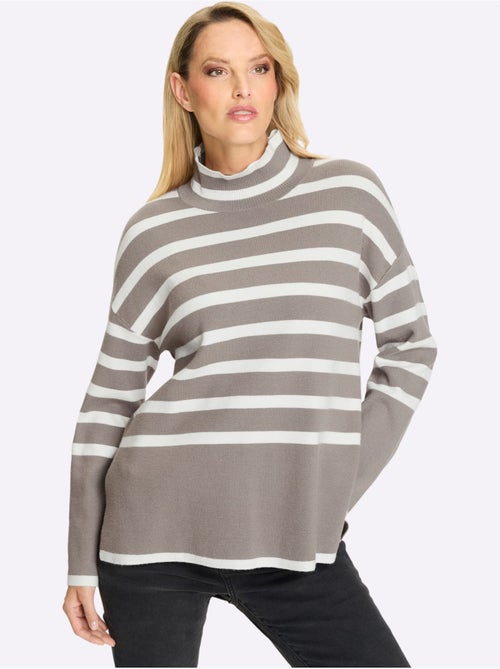 Pull à Rayures Motif à Rayures Mode - Taille Standard - helline - Kiabi