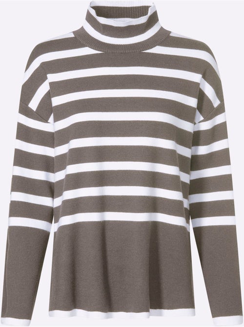 Pull à Rayures Motif à Rayures Mode - Taille Standard - helline - Kiabi
