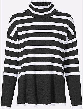 Pull à Rayures Motif à Rayures Mode - Taille Standard - Helline
