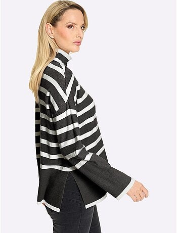 Pull à Rayures Motif à Rayures Mode - Taille Standard - Helline