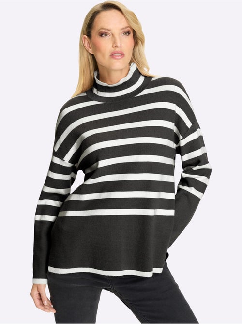 Pull à Rayures Motif à Rayures Mode - Taille Standard - helline - Kiabi