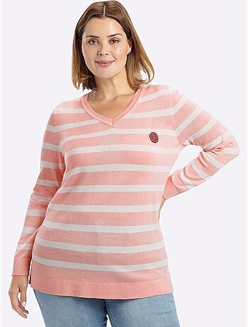 Pull à Rayures Rayures Décontractées - Taille Standard - Sheego
