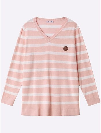 Pull à Rayures Rayures Décontractées - Taille Standard - Sheego
