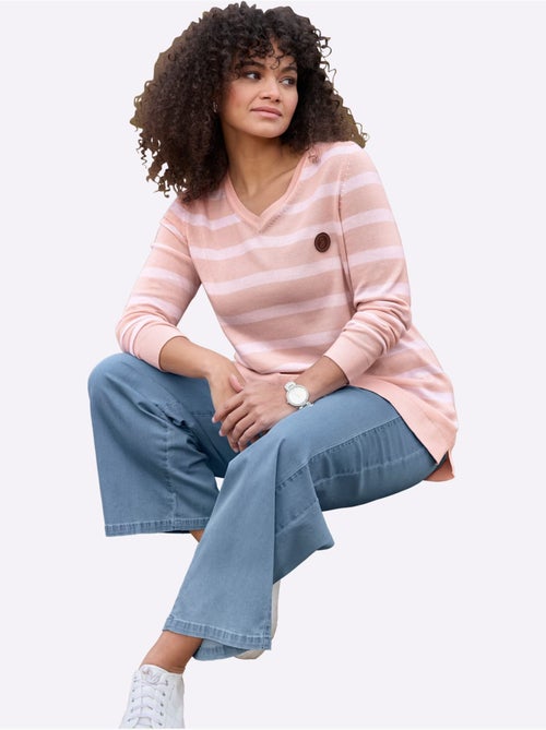 Pull à Rayures Rayures Décontractées - Taille Standard - Sheego - Kiabi