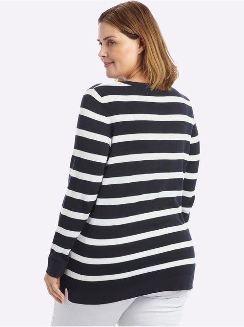 Pull à Rayures Rayures Décontractées - Taille Standard - Sheego - Kiabi