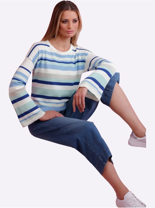 Pull à Rayures Rayures En Fils Teintés - Taille Standard - helline - Kiabi