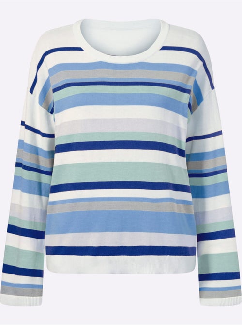 Pull à Rayures Rayures En Fils Teintés - Taille Standard - helline - Kiabi