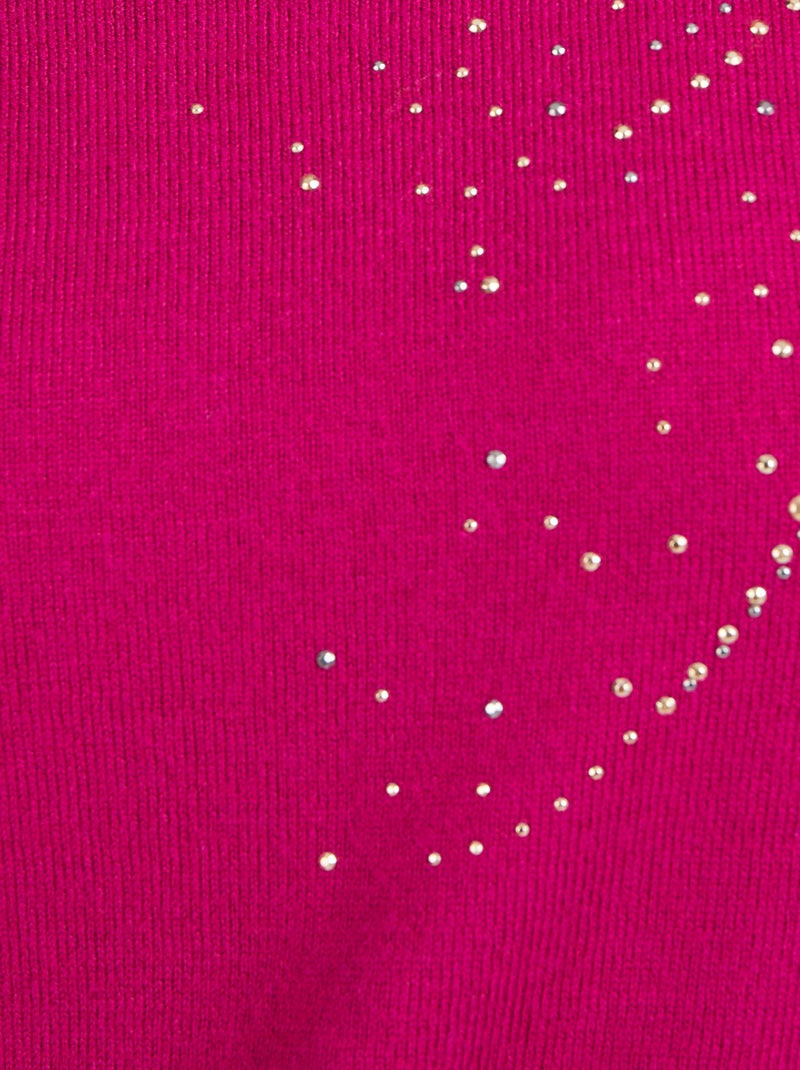 Pull à rivets fantaisie - Damart Rose fushia - Kiabi