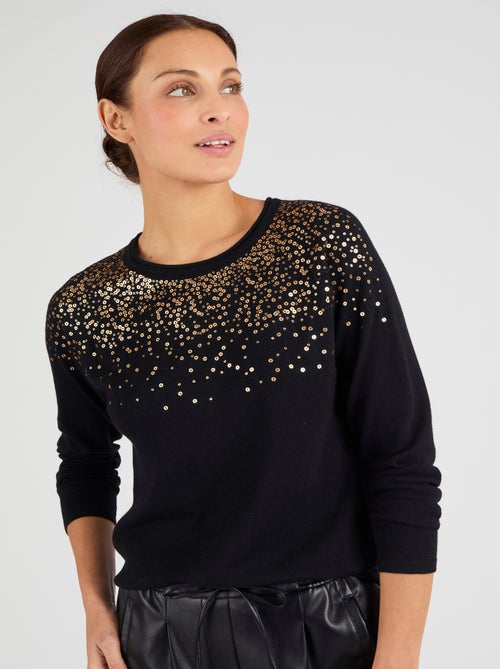 Pull à sequins - Damart - Kiabi