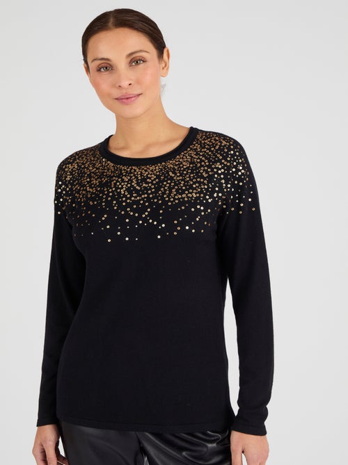 Pull à sequins - Damart - Kiabi