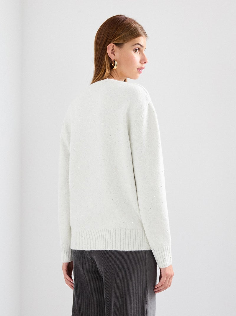 Pull à sequins, MO Fashion Beige - Kiabi