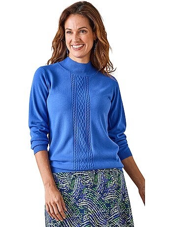 Pull à torsades col montant - DAXON
