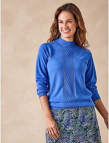 Pull à torsades col montant - DAXON