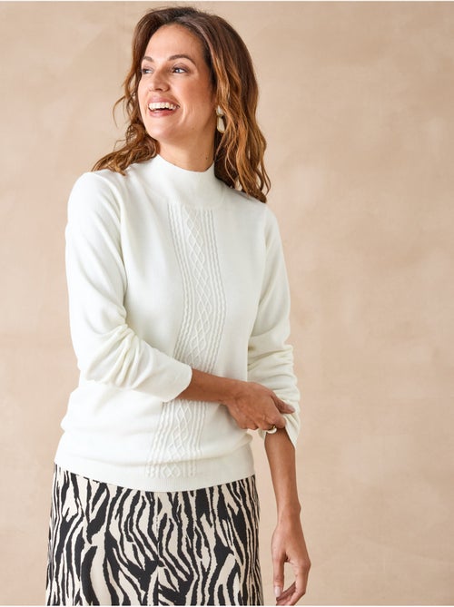 Pull à torsades col montant - DAXON - Kiabi