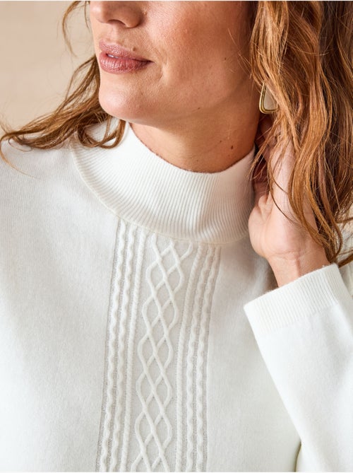 Pull à torsades col montant - DAXON - Kiabi