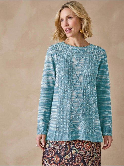 Pull à torsades encolure ronde - DAXON - Kiabi