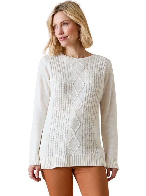 Pull à torsades encolure ronde - DAXON - Kiabi