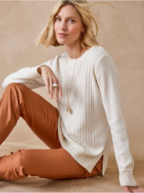 Pull à torsades encolure ronde - DAXON - Kiabi