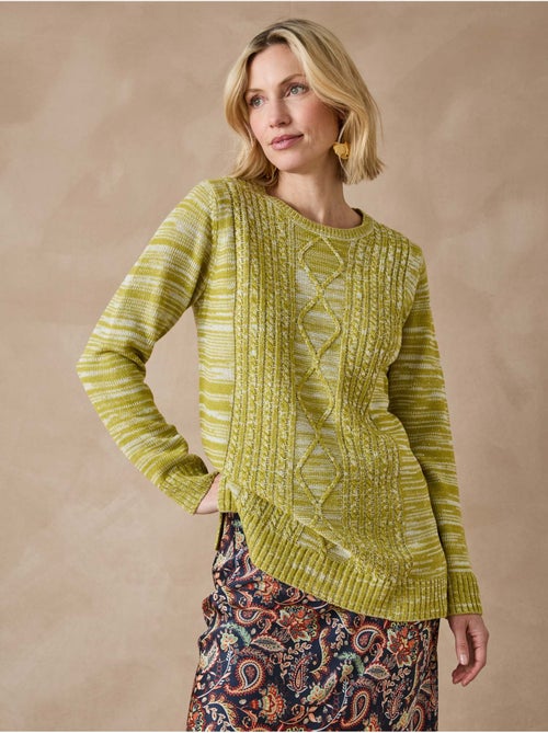 Pull à torsades encolure ronde - DAXON - Kiabi