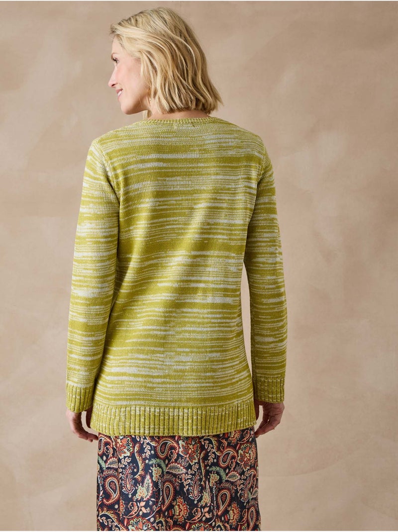 Pull à torsades encolure ronde - DAXON Vert - Kiabi