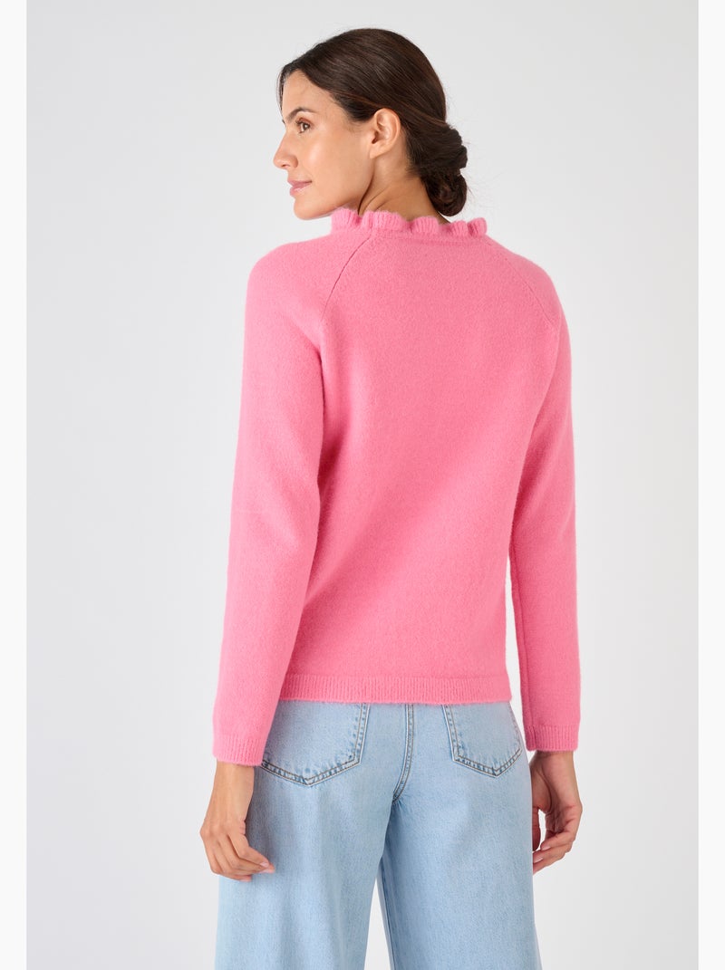 Pull à volants Thermolactyl - Damart Rose - Kiabi