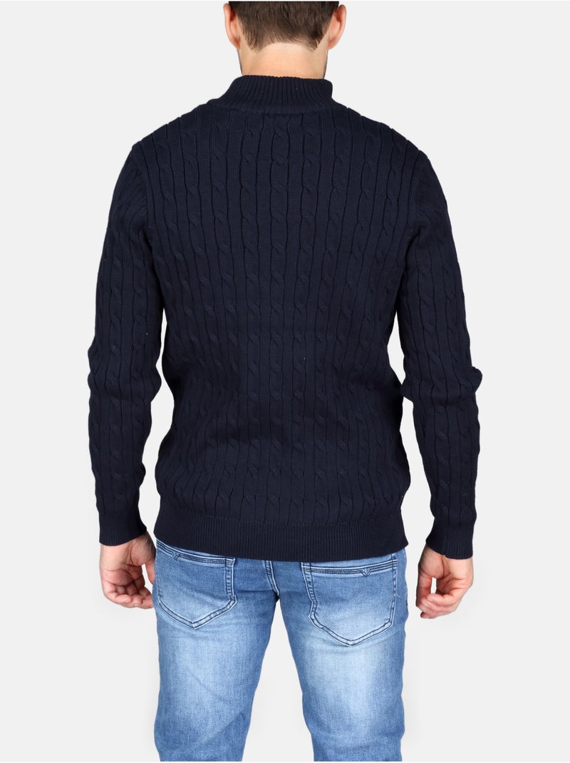 Pull à zip - Kenzarro Bleu - Kiabi