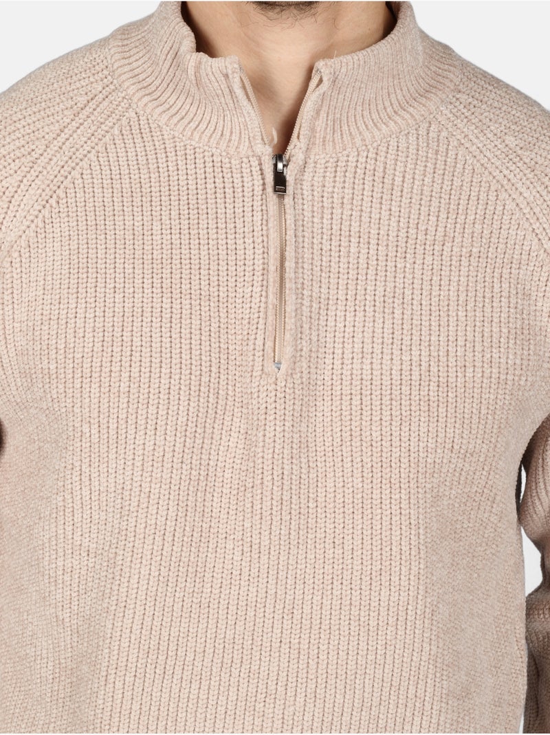 Pull à zip - Kenzarro Crème - Kiabi