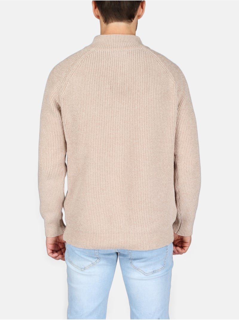 Pull à zip - Kenzarro Crème - Kiabi