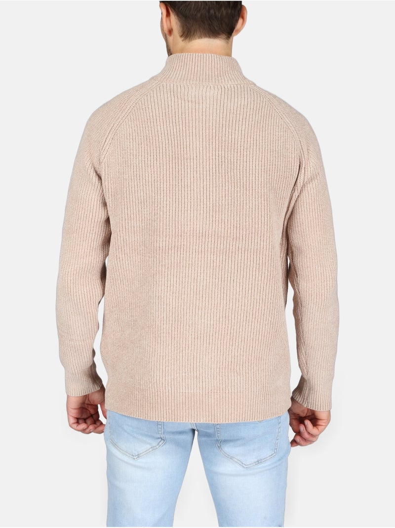 Pull à zip - Kenzarro Crème - Kiabi