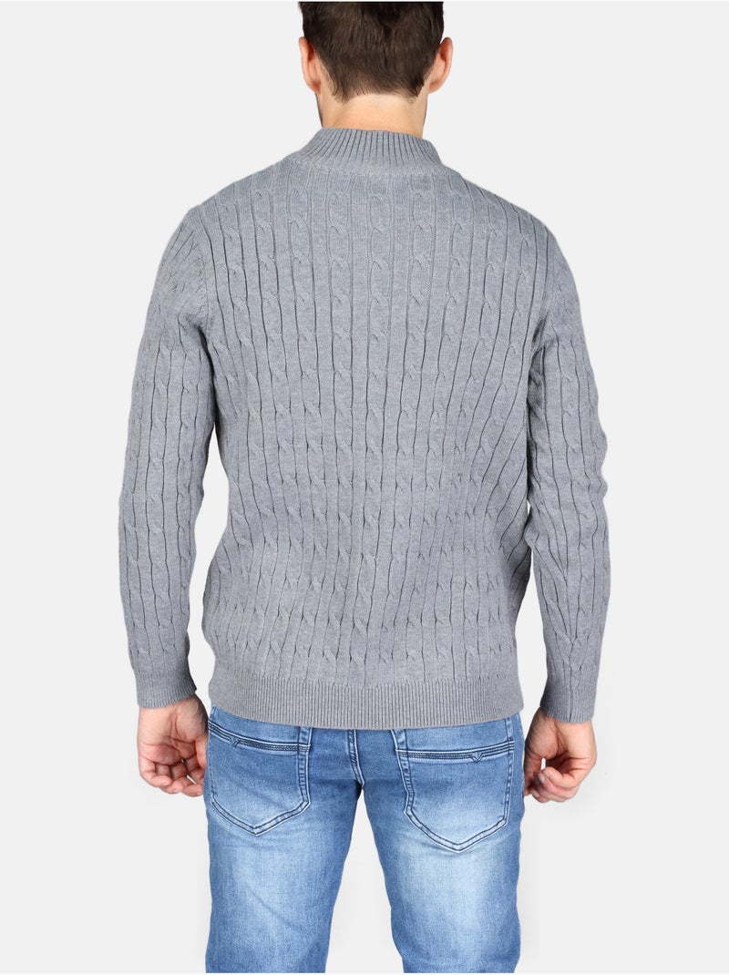 Pull à zip - Kenzarro Gris - Kiabi