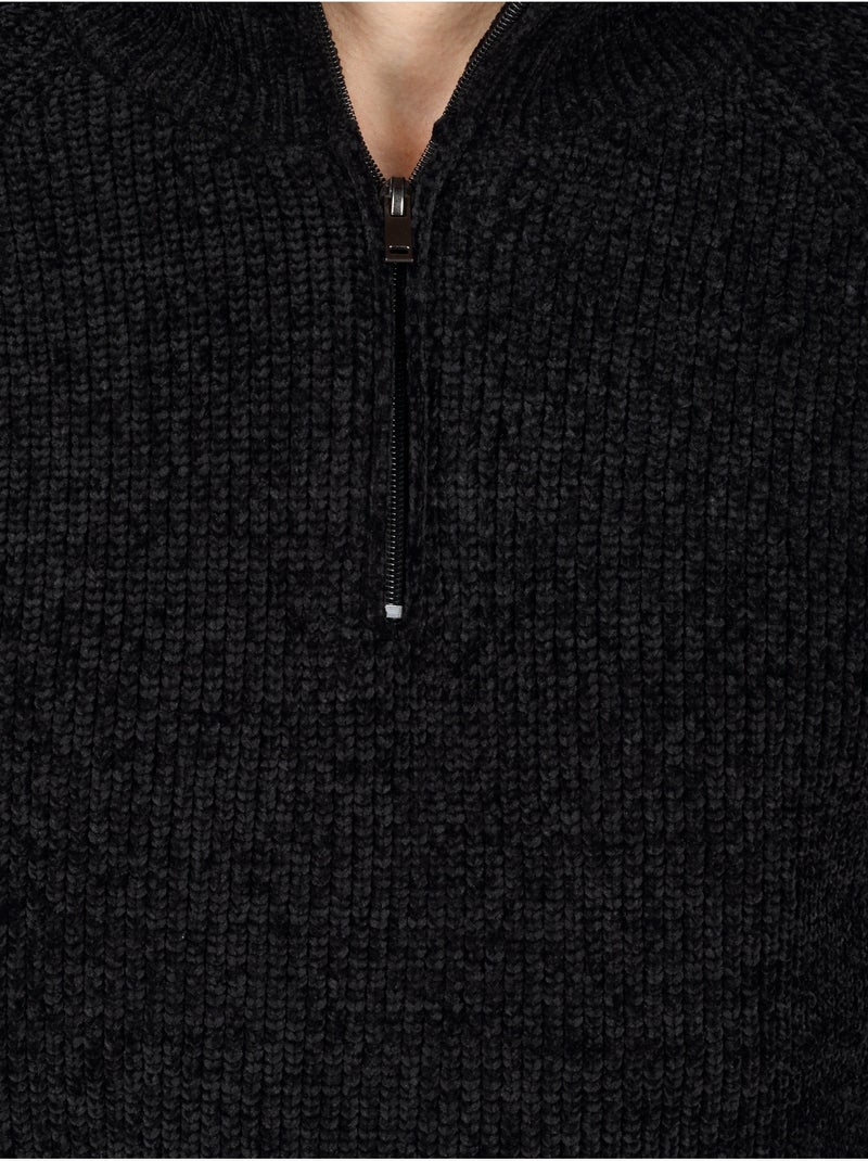 Pull à zip - Kenzarro Noir - Kiabi