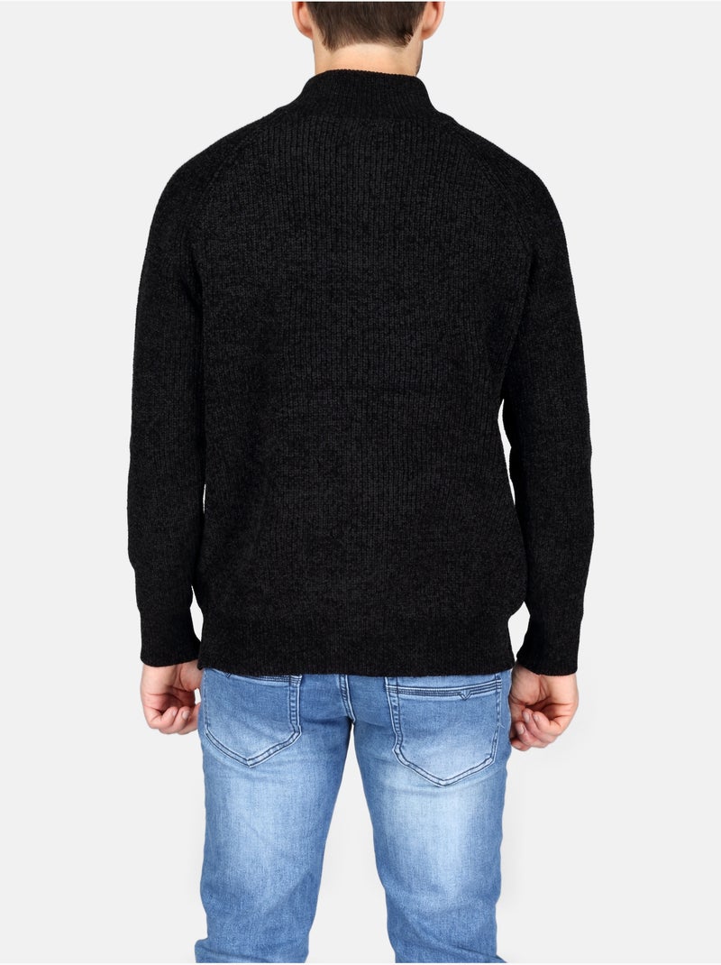 Pull à zip - Kenzarro Noir - Kiabi