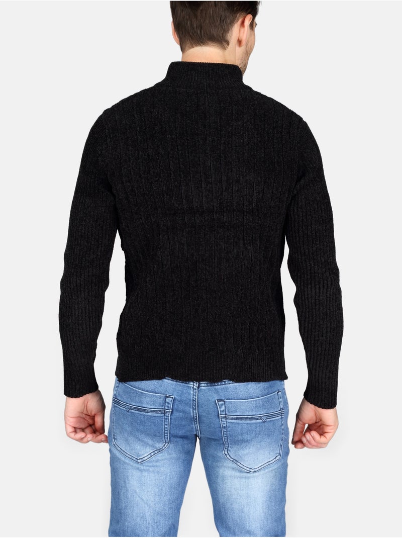 Pull à zip - Kenzarro Noir - Kiabi