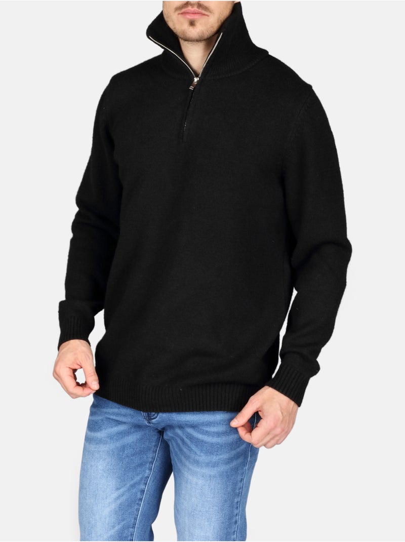Pull à zip - Kenzarro Noir - Kiabi