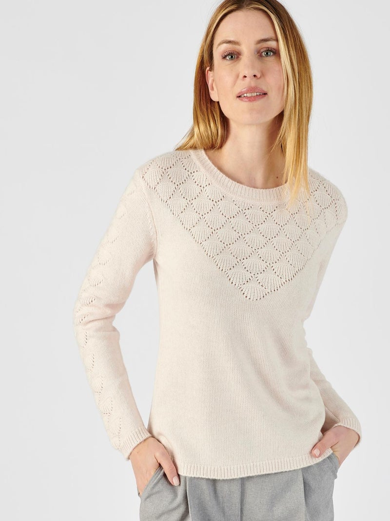 Pull ajouré - Damart Rose - Kiabi