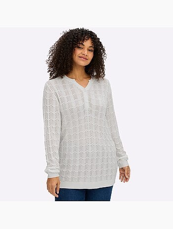 Pull Ajouré - Taille Standard - Sheego