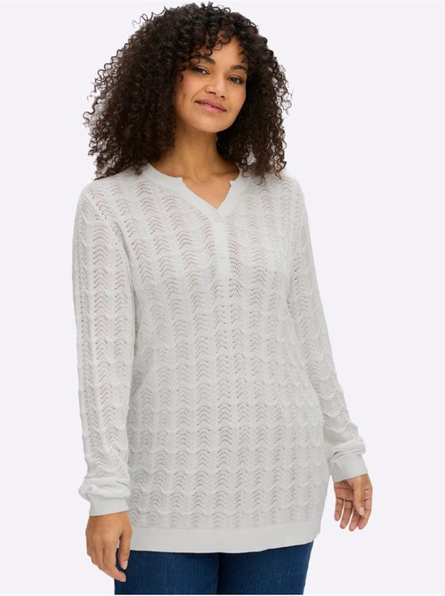 Pull Ajouré - Taille Standard - Sheego - Kiabi
