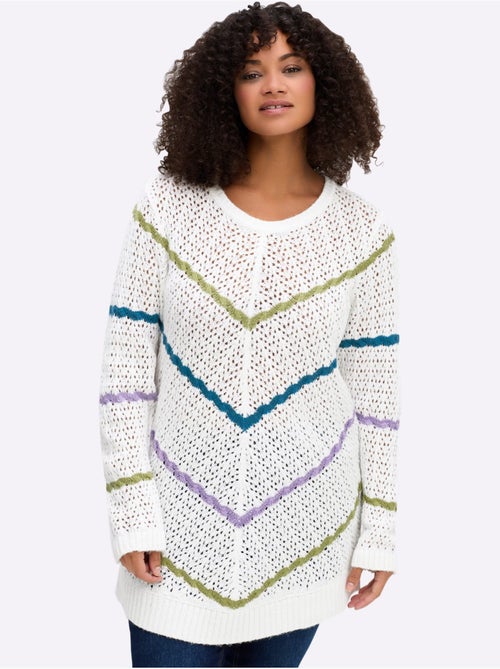 Pull Ajouré - Taille Standard - Sheego - Kiabi