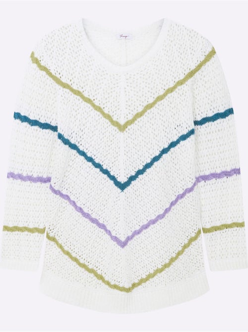 Pull Ajouré - Taille Standard - Sheego - Kiabi