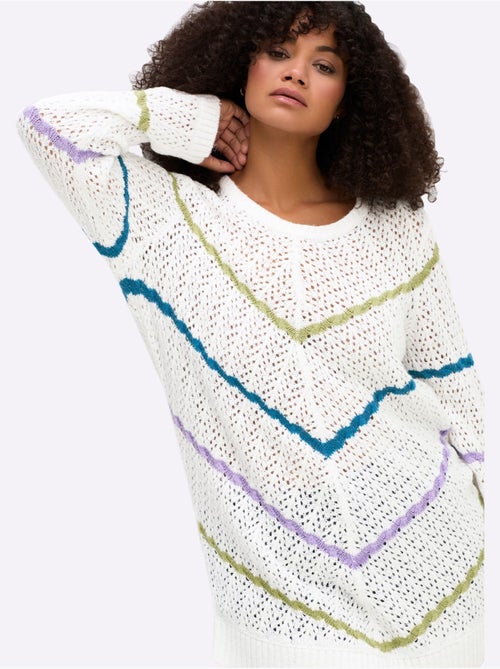 Pull Ajouré - Taille Standard - Sheego - Kiabi