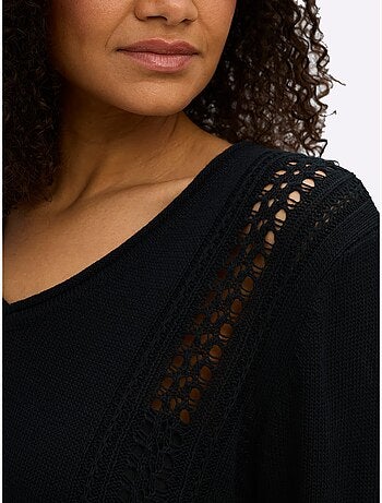 Pull Ajouré - Taille Standard - Sheego