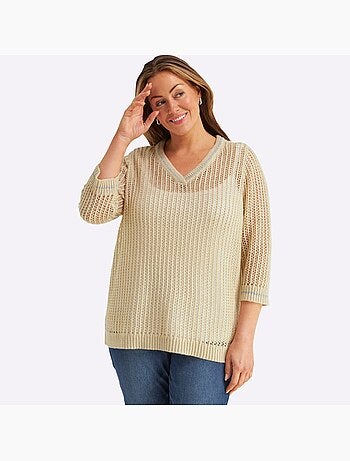 Pull Ajouré - Taille Standard - Sheego