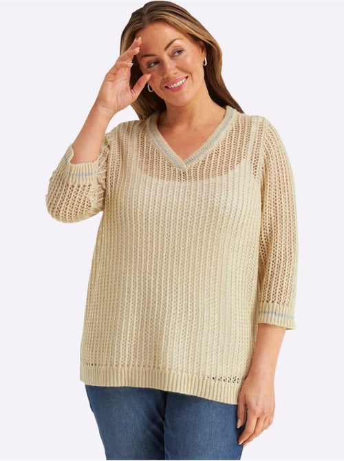 Pull Ajouré - Taille Standard - Sheego - Kiabi