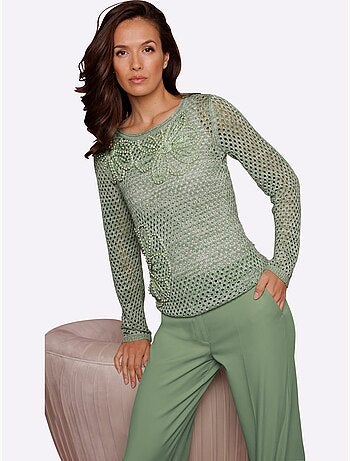 Pull Ajouré 50% Lyocell - Taille Standard - Helline