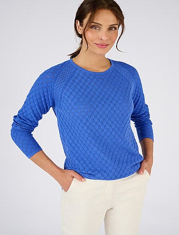Pull ajouré à base de coton biologique - Damart