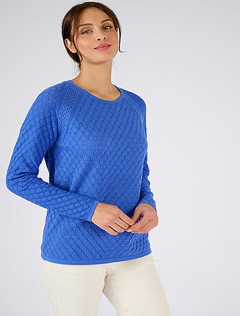 Pull ajouré à base de coton biologique - Damart